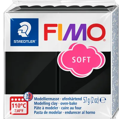 Produktbild von FIMO, Modelliermasse, Knete schwarz soft normal