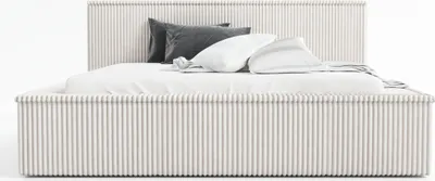 Produktbild von Polsterbett RIO 180x200 mit Matratze und Bettkasten. Farbe: Beige.