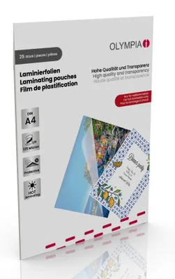 Productafbeelding van Olympia laminatiefolie, DIN A4, 125 micron (25 stuks)
