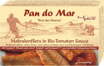 Obrázok produktu pre MAKERELOVÉ FILETKY VPARADAJKOVEJ Omáčke 120 g (90 g) - PAN DO MAR