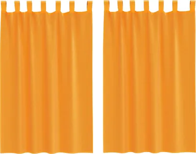 Image de vidaXL Voile Rideaux avec passants 2 pcs. Orange 140x175 cm