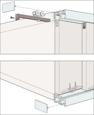 Produktbild von HAWA Regal - C 26 HM IS - Schiebetürbeschlag Innenfront, 1 Tür