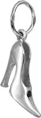 Produktbild von High Heels Schuhe 925 Sterlingsilber Kettenanhänger Schwarz Zirkonia Sandaletten