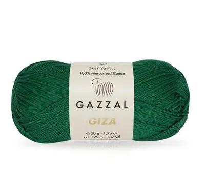 Obrázek produktu pro Gazzal Giza 2461, bavlna, mercerizovaná, 50 g, 125 m, barva: lahvově zelená