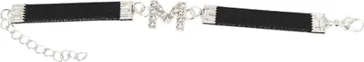 Produktbild von Buchstaben Armband Strass Freundschaft Schwarz M