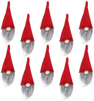 Productafbeelding van 10 Stuks Creatieve Kerstflessenhoeden voor Wijnflessen