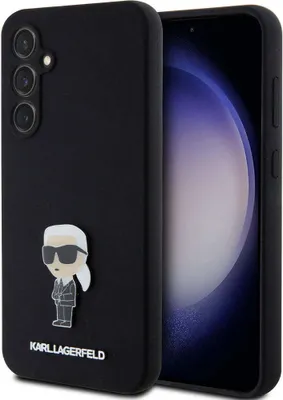 Obrázek produktu pro Pouzdro Karl Lagerfeld Silicone Ikonik Metal Pin Na Samsung Galaxy S23 Fe - Czarne