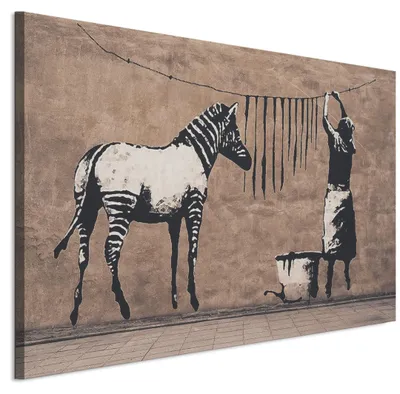 Immagine prodotto di LUMASOUL Quadri su tela con motivi naturali, Quadri da Parete per Soggiorno e Camera da Letto, Quadri 90x60 cm Banksy