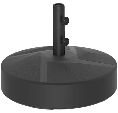 Image de Pied de parasol - Pied rond - Peut être rempli avec 25 l d'eau ou 30 kg de sable - Pour l'extérieur - Noir