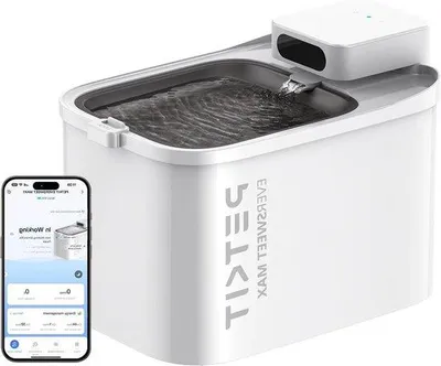 Immagine prodotto di Abbeveratoio per gatti con sensore di movimento e controllo tramite app - Batteria ricaricabile da 5000 mAh - Ciotola per gatti da 3 litri