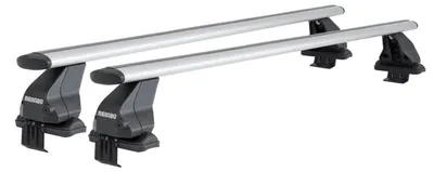 Productafbeelding van Menabo Omega Plus | Dakkofferhouder voor Alfa Romeo - 147 (2000-2010) - Aluminium - Lengte 112 cm - Draagvermogen 50 kg - Set van 2