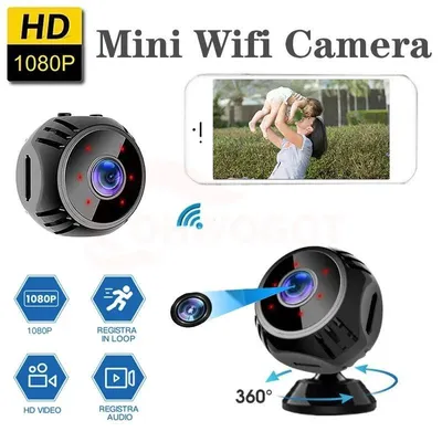 Produktbild von Mini Funküberwachungskamera mit WLAN, Nachtsicht, Smart Home-Sicherheit, wasserdicht, Videorekorder, DVR, Websteuerung, Bewegungssensor