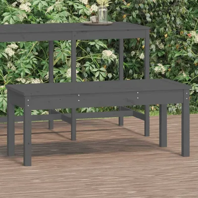 Produktbild von The Living Store Gartenbank Grau 109x44x45 cm Massivholz Kiefer