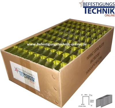 Image de Bostitch S2 Agrafe 19mm galvanisée 16WC pour S2638-2-E S2650-2-E 438S2 450S2 KL-53 13,4M