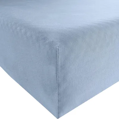 Produktbild von Erwin Müller Spannbettlaken Memmingen" hellblau 90x210 cm - 100x220 cm"