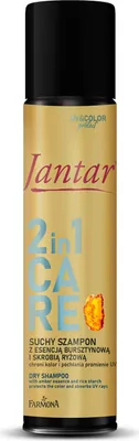 Zdjęcie produktu dla Farmona Jantar 2in1 Care UV&Color Protect Suchy Szampon z esencją bursztynową do włosów normalnych i farbowanych, 180 ml