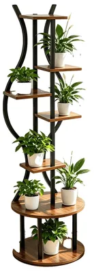 Productafbeelding van Plantenrek, 145 cm hoog, 7 niveaus, metalen constructie, montage nodig, maximaal 10 kg per niveau