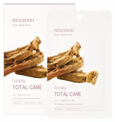 Produktbild von Mixsoon - Tä gliches Maskenpaket Sunday Total Care, 10 Blatt