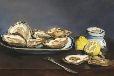 Immagine prodotto di Poster 30x20cm Oysters, Edouard Manet Vintage per il salotto