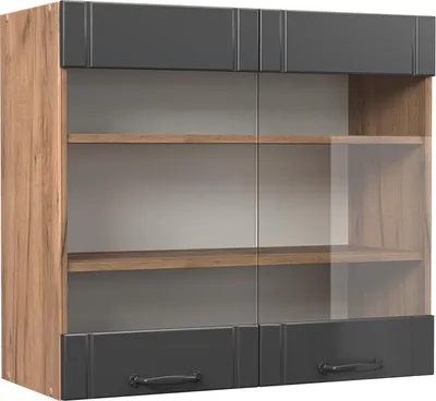 Produktbild von Küchenglasschrank Vicco Fame-Line Dunkelgrau 80 cm, Model 56959