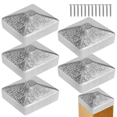 Immagine prodotto di Set di tappi per pali - 6 pezzi, 9 x 9 cm, acciaio zincato