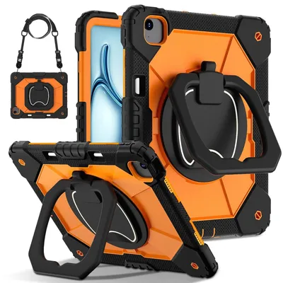 Produktbild von Tablethülle Apple iPad Air 13 2026 / 2025 Hybrid 360 Grad Schultergurt Orange