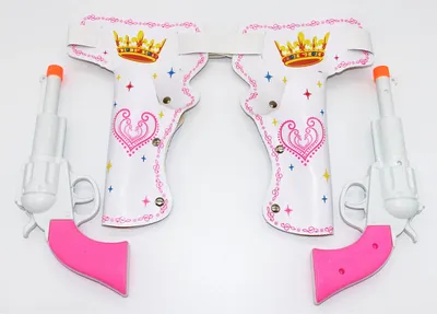 Produktbild von doppelholster mit Pistolen Cowboymädchen 4-teilig