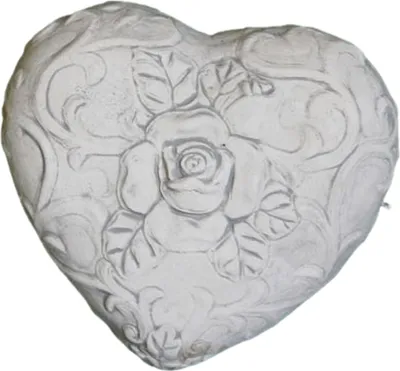 Produktbild von Schönes Steinherz aus Steinguss perfekt für den Garten die Terrasse oder den Innenbereich ist Frostfest Witterungsbeständig und Neu 23cm H, PO-123