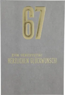 Obrázok produktu pre 11566 Depesche číselná karta, blahoželanie-67 Všetko najlepšie k narodeninám