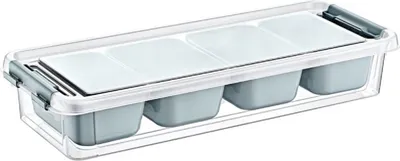 Produktbild von Vorratsbox / Aufbewahrungsbox mit Innenschalen (2,5 Liter) Grün