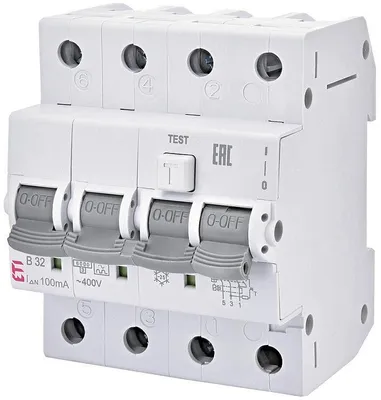 Produktbild von ETI FI-LS-Schalter KZS-4M A, B20/0,3A, 4-polig