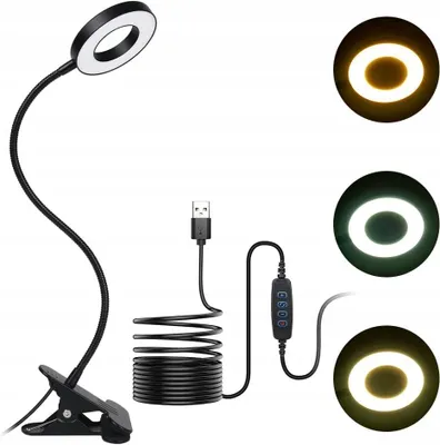 Zdjęcie produktu dla Lampa Biurowa Do Czytania Usb Z 12 Poziomami Jasności 3 Tryby Oświetlenia