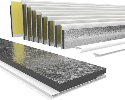 Produktbild von HEXIM PVC Rollladenkastendeckel mit Dämmung Länge: 1000 - 2000mm, Breite: 120 - 320mm, Revisionsklappe Rollladendeckel Rollladen Jalousie Deckel Klappe (200mm x 2 Meter)