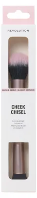 Image de Pinceau duo pour blush et bronzer "Revolution Cheek Chisel", pinceau double face pour rouge et bronzer
