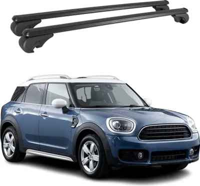 Image de Barres de toit Transversales pour Mini Countryman F60 2017-2024 Aluminium Noir