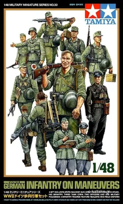 Produktbild von Tamiya 32530 - 1/48 WWII Dt. Infantrie Auf Manöver - Neu