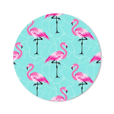 Produktbild von MuchoWow® Mauspad Mousepad Flamingo - Rosa - Muster 40x40 cm - Mousepads - Maus Mat - Pad - Mausunterlage - Schreibtisch Accessoires