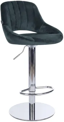 Produktbild von Hocker, Farbe: dunkelgrau, Material: Samt, drehbar, höhenverstellbar