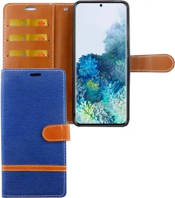 Produktbild von Samsung Galaxy S20 Handy Hülle Schutz-Tasche Case Cover Kartenfach Etui Wallet Blau