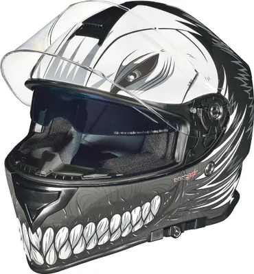 Produktbild von rueger Integralhelm Motorradhelm Kinder Motorrad Integral Bobber Sturz Helm Pinlock Black Hollow L (59-60)