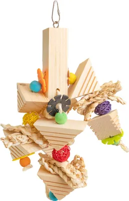 Produktbild von Pyramid Chomp · Natürliches Vogelspielzeug aus Holz · 35 x 22 x 22 cm