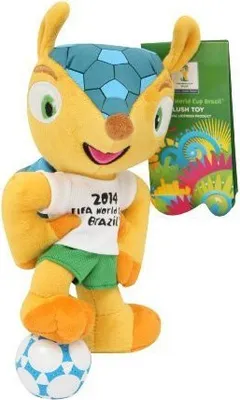 Produktbild von Fußball WM 2014 Fuleco Plüschfigur mit Saugnapf 13 cm