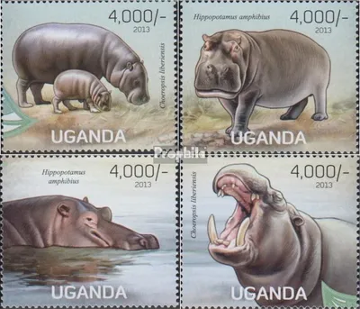 Produktbild von Briefmarken Uganda 2013 Mi 3040-3043 (kompl.Ausg.) postfrisch Flusspferde