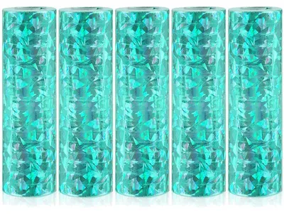 Produktbild von 5 Luftschlangen holografisch türkis