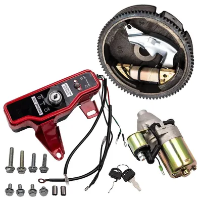 Zdjęcie produktu dla Elektryczny zestaw rozruchowy, kompatybilny z Honda GX160 GX200, zawiera rozrusznik i kluczyk zapłonu