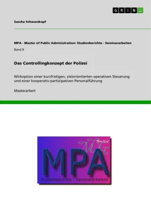 Produktbild von Das Controllingkonzept der Polizei