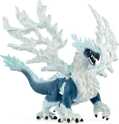 Produktbild von Drache Spielfigur, Schleich Eldrador Eisdrache, Fantastische Figur für Kinder, 19 x 22 x 13 cm, 70790