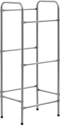 Produktbild von vidaXL Kistenregal für 3 Kisten Silbern 50x33x116 cm Stahl