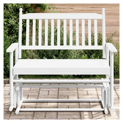 Produktbild von Schaukelbank Weiß 118x70x104,5 cm Massivholz Pappel