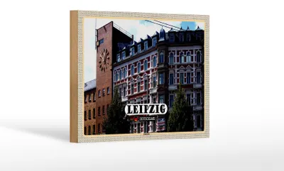 Produktbild von Holzschild Städte Leipzig Lindenau Architektur 18x12 cm Dekoration